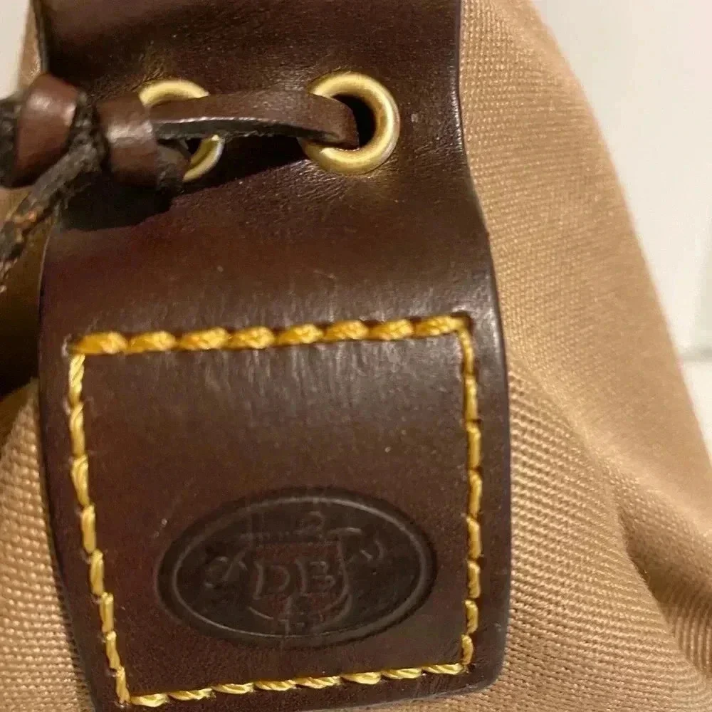 Dooney & Bourke beige brown canvas leather bag